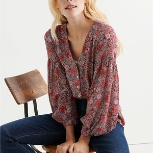 *SOLD* Lucky Brand Mixed Floral Top